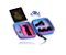 Case Puff Life Clássico Colors - Azul / Rosa - Imagem 2