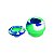 Slick Container Pote de Mel 35 ml - Verde Branco Azul - Imagem 2