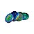 Dichavador de Metal D&K Full Hemp - Mix Azul Verde - Imagem 2
