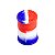 Slick Container Barril de Silicone 11 ml Colmeia - Mix Vermelho, Azul e Branco - Imagem 1