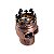 Dichavador de Metal Bronze Envelhecido - Caveira Rei - Imagem 1