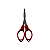Tesoura Abduzido Dobravel Round Metal - Vermelho - Imagem 1