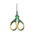 Tesoura Abduzido Hash Round (Sem Ponta) - Mix Verde e Dourado - Imagem 1