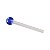 Piteira de Vidro Longa Olhinho Azul 6 mm - Imagem 1