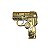Isqueiro Maçarico Recarregável Formato Pistola com Spinner - Dourado - Imagem 1
