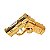 Isqueiro Maçarico Recarregável Formato Pistola com Spinner - Dourado - Imagem 3