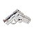 Isqueiro Maçarico Recarregável Formato Pistola com Spinner - Prata - Imagem 3