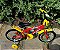 BICICLETA ARO (16) MASCULINA COR VERMELHA/AMARELA S/MARCHA MARCA MILANO GROW UP - Imagem 3