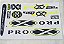 CARTELA DE ADESIVO PARA Pro X Flat Expert PRETO/AMARELO NEON - Imagem 2