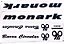 Cartela de adesivo  para Bicicleta Monark Barra Circular  PRETO/CINZA 2004 - Imagem 2