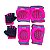 KIT DE PROTEÇÃO JOELHEIRA,COTOVELHEIRA,LUVA,INFANTIL DEKS KIDS FEMININO ROSA TAMANHO M - Imagem 1