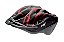 CAPACETE CICLISMO PODIUM LINE PRETO/VERMELHO - Imagem 1