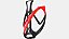 SUPORTE CARAMANHOLA GARRAFA SQUEEZE SPECIALIZED PLASTICO PRETO/VERMELHO COM PARAFUSO INOX - Imagem 1