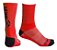 MEIA CICLISMO CANO MEDIO SKIN SPORTS VERMELHO/PRETO 35/39 - Imagem 1