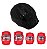 KIT INFANTIL CAPACETE/JOELHEIRA PRETO TAMANHO P - Imagem 1