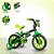 BICICLETA ARO(12) MASCULINO COR PRETO/VERDE S/ MARCHA MARCA NATHOR BLACK - Imagem 2