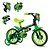 BICICLETA ARO(12) MASCULINO COR PRETO/VERDE S/ MARCHA MARCA NATHOR BLACK - Imagem 1