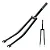 GARFO 26 SUECO MODELO ANTIGO 22MM PIMONT PRETO - Imagem 1