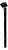 CANOTE DE SELIM EM ALUMÍNIO COM CARRINHO 30.8X350MM UNITE SP004 PRETO - Imagem 1