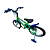 BICICLETA ARO (16) MASCULINA COR VERDE KAWASAKI/AZUL S/MARCHA MARCA MILANO GROW UP - Imagem 2