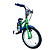 BICICLETA ARO (16) MASCULINA COR VERDE KAWASAKI/AZUL S/MARCHA MARCA MILANO GROW UP - Imagem 4