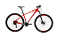 BICICLETA MTB ARO (29) AUDAX HAVOK NX SHIMANO ALIVIO 18V FREIO DISC HIDRÁULICO QUADRO 15 (P) COR VERMELHO/PRATA - Imagem 1