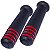 PAR DE MANOPLA PUNHO BIKE MTB NEOPAK PRETO/VERMELHO BORRACHA - Imagem 1