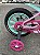 BICICLETA ARO (14) FEMININA COR ROSA/VERDE S/MARCHA MARCA NATHOR FIRST PRO - Imagem 11