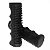 PAR DE MANOPLA PUNHO BIKE WESTER BRISA/BARRA CIRCULAR PRETO BORRACHA - Imagem 2