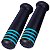 PAR DE MANOPLA PUNHO BIKE MTB NEOPAK PRETO/AZUL BORRACHA - Imagem 1