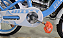 BICICLETA ARO (16) FEMININA COR AZUL/LARANJA  S/MARCHA MARCA PROX MISSY - Imagem 4