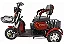 TRICICLO ELETRICO DUOS ZUBE- 600W 48V 20AH - VERMELHO - Imagem 3