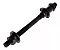 EIXO TRASEIRO FURADO 145MM PRETO PARA BICICLETA C/ BLOCAGEM - Imagem 1