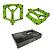 PEDAL MPEDA FREESTYLE PLATAFORMA ALUMINIO VERDE  9/16 ROLAMENTO SELADO + 1BUCHA  "EIXO GROSSO - Imagem 1