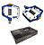 PEDAL MPEDA FREESTYLE PLATAFORMA ALUMINIO 9/16 AZUL/BRANCO ROLAMENTO SELADO + 1 BUCHA "EIXO GROSSO" - Imagem 1