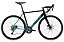 BICICLETA SPEED ARO (700) OGGI ROAD STIMOLLA SHIMANO CLARIS 16V FREIO DISC MECÂNICO QUADRO 54 COR PRETO/AZUL - Imagem 1