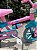 BICICLETA ARO (12) FEMININA COR ROSA/AZUL S/MARCHA  MARCA NATHOR CHARM COM CESTA - Imagem 5
