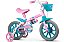 BICICLETA ARO (12) FEMININA COR ROSA/AZUL S/MARCHA  MARCA NATHOR CHARM COM CESTA - Imagem 1