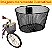 CESTA PARA ARO 26 OVAL GIGANTE ACO PRETO COM SUPORTE  COM HASTE - Imagem 2