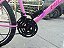 BICICLETA ARO (24) FEMININA COR ROSA C/MARCHA 18V FREIO V-BRAKE MARCA MILANO AUTUNM REBAIXADO - Imagem 2