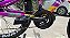 BICICLETA MTB FREERIDE ARO (26) VIKING TUFF 25 SHIMANO 21V FREIO DISC MECANICO QUADRO 13 (PP) COR ROXO/AMARELO - Imagem 2