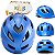 CAPACETE INFANTIL AZUL  ABSOLUTE KIDS SEM LED TAMANHO M (54 A 57) - Imagem 1