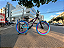 BICICLETA MTB ARO (26) VIKINGX FREERIDE TUFF 44 VELOFORCE 9V FREIO DISC HIDRÁULICO QUADRO 13 (PP) COR ROXO/AZUL - Imagem 1