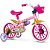 BICICLETA ARO(12) FEMININA COR ROSA S/ MARCHA MARCA NATHOR PRINCESAS - Imagem 1