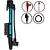 BOMBA DE AR MANUAL COM SUPORTE PARA BIKE DOIS PINOS HM 31CM AZUL - Imagem 1