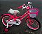 BICICLETA ARO (16) FEMININA COR ROSA S/ MARCHA PRO-X - Imagem 3