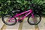 BICICLETA ARO (20) FEMININA COR PINK S/ MARCHA FREIO V-BRAKE COM CESTA MILANO FAST - Imagem 3