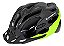 CAPACETE ADULTO PRETO/AMARELO NEON ABSOLUTE NERO COM LED TAM G - Imagem 1
