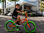 BICICLETA ARO (20) MASCULINA COR LARANJA NEON / PNEU VERDE S/ MARCHA PRO-X SERIE 5 LIMITED EDITION OVER - Imagem 1