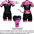 MACAQUINHO CICLISMO FEMININO BE FAST PRETO/ROSA TAMANHO M - Imagem 2